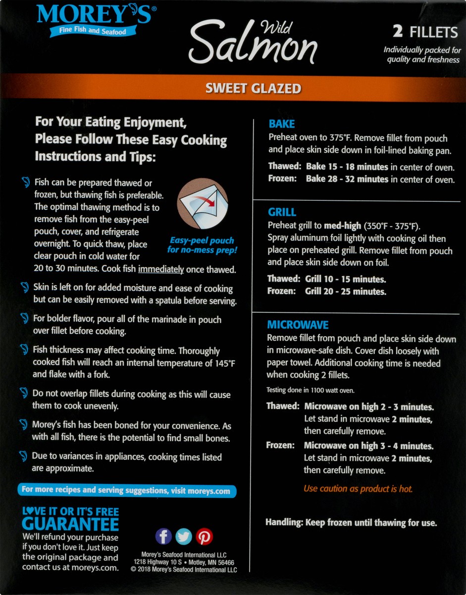 slide 12 of 13, Morey's Wild Sweet Glazed Salmon 2 ea, 10 oz