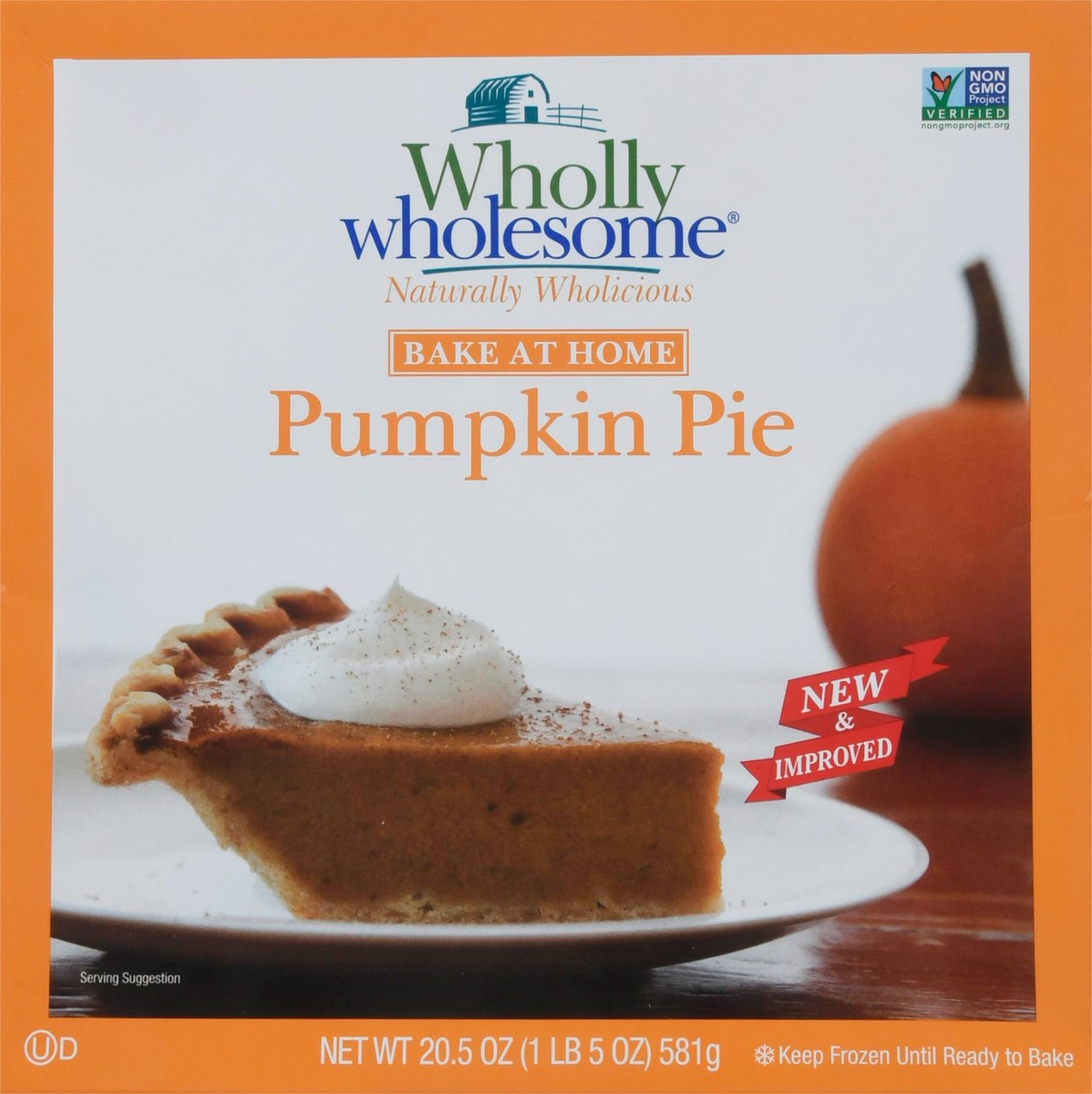 slide 1 of 13, Wholly Wholesome Pumpkin Pie 20.5 oz, 20.5 oz