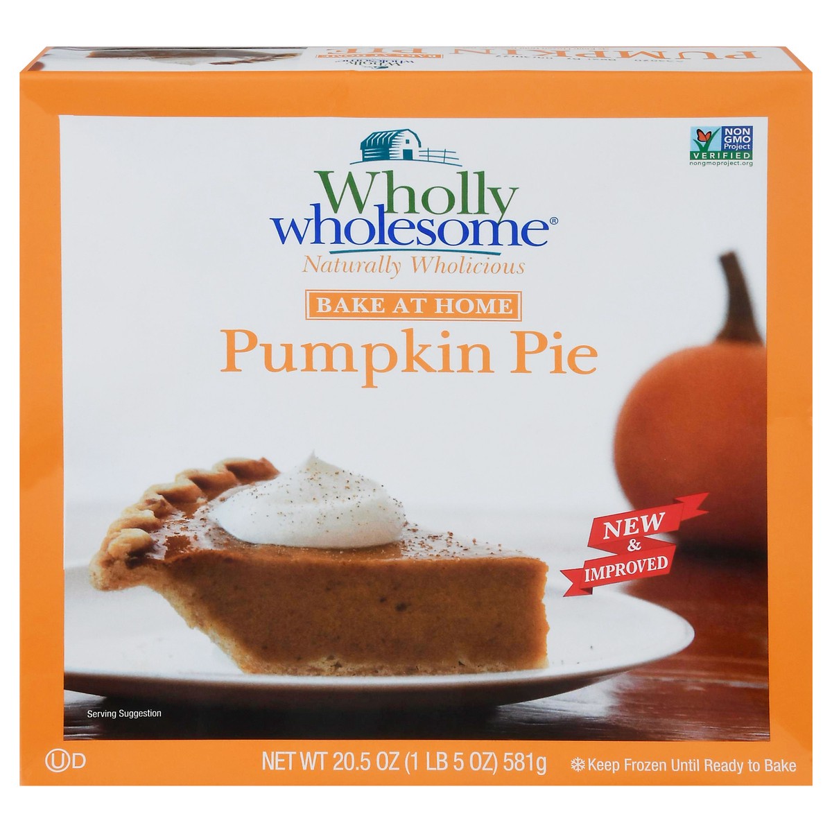 slide 10 of 13, Wholly Wholesome Pumpkin Pie 20.5 oz, 20.5 oz