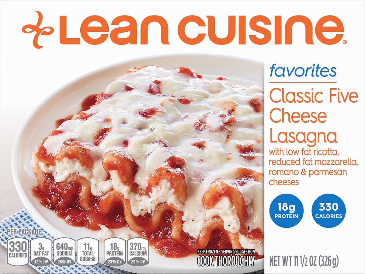 slide 9 of 10, Lean Cuisine Five Cheese Lasagna, 11.5 oz