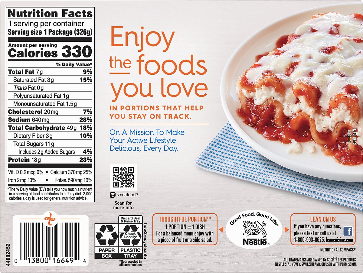 slide 10 of 10, Lean Cuisine Five Cheese Lasagna, 11.5 oz