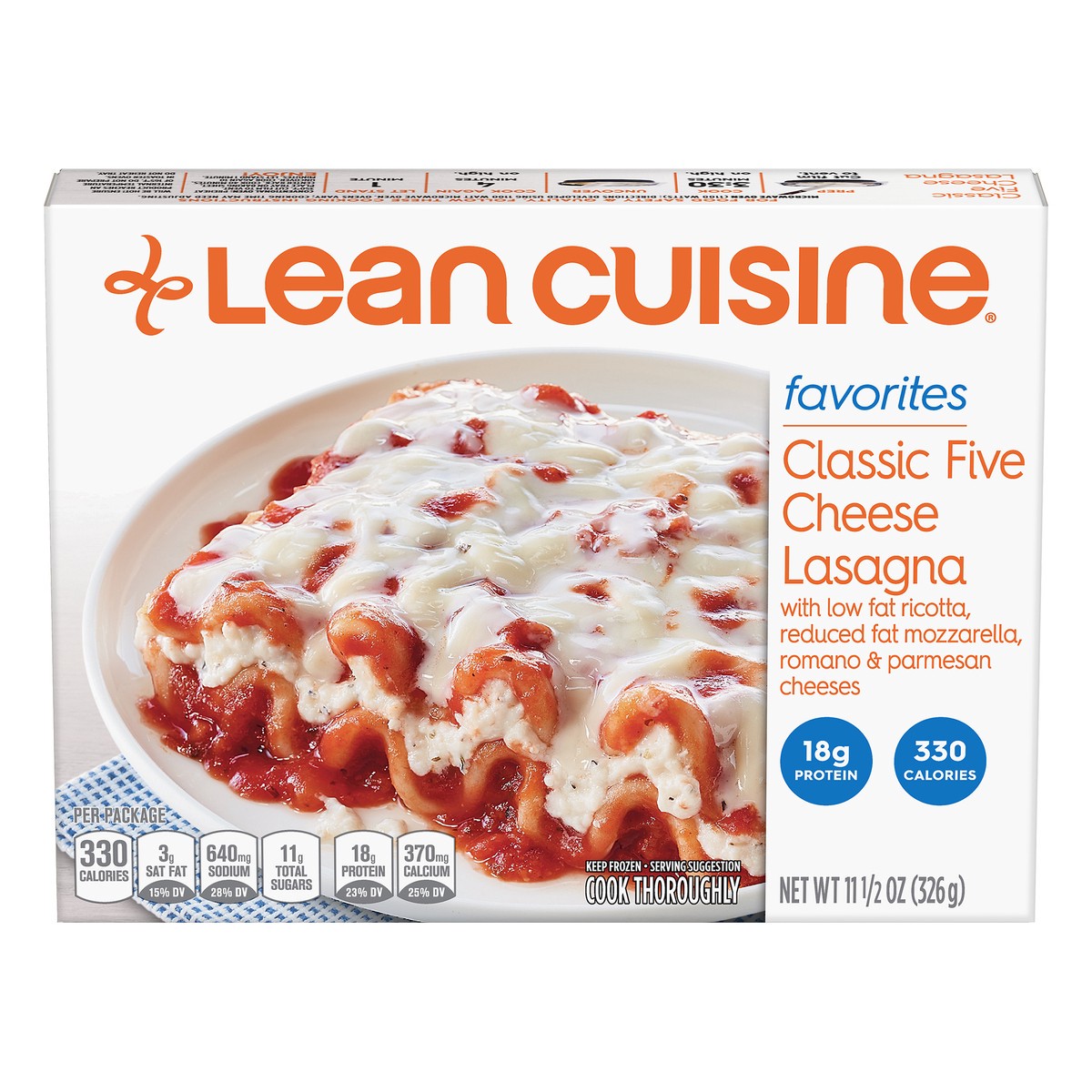 slide 1 of 10, Lean Cuisine Five Cheese Lasagna, 11.5 oz