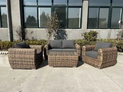 HD Designs Outdoors Alora Wicker Loveseat and Table