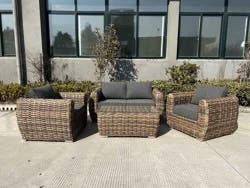 HD Designs Outdoors Alora Wicker Loveseat and Table