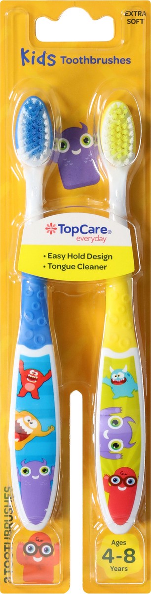 slide 8 of 13, TopCare Everyday Kids Extra Soft Toothbrushes 2 ea, 2 ct