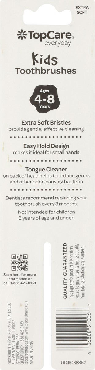 slide 5 of 13, TopCare Everyday Kids Extra Soft Toothbrushes 2 ea, 2 ct