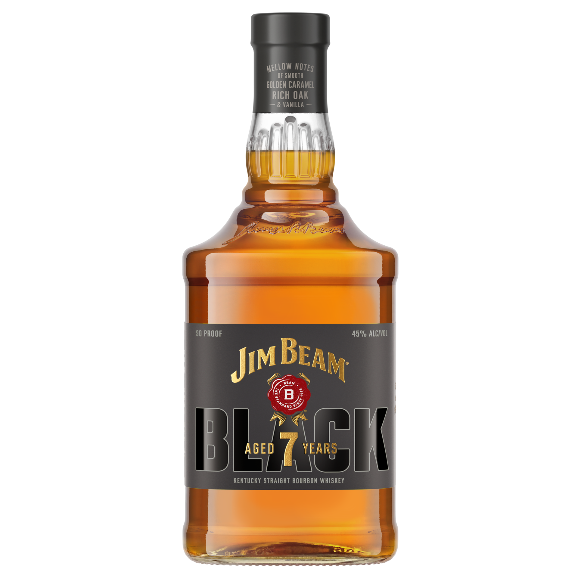 slide 1 of 2, Jim Beam Black Label 7 Year Old Kentucky Straight Bourbon Whiskey 750 ml, 750 ml