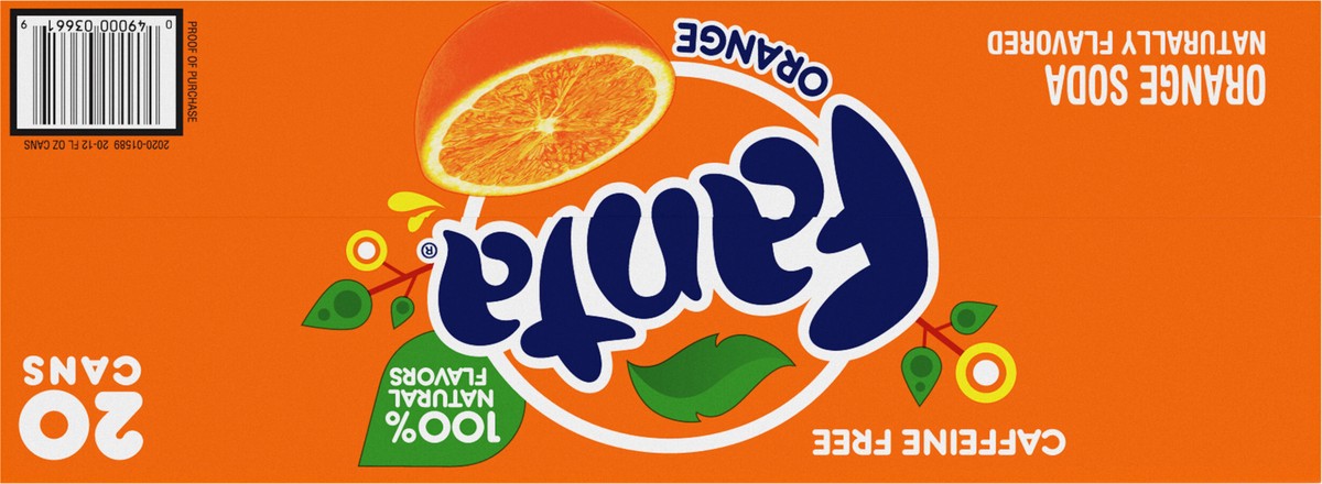 slide 7 of 9, Fanta Orange Soda Fruit Flavored Soft Drink, 12 fl oz, 20 Pack, 240 fl oz