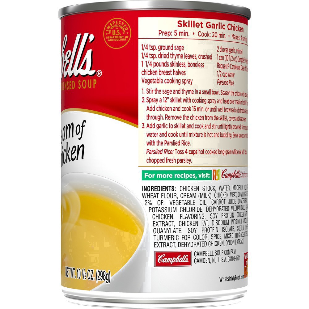 slide 37 of 100, Campbell's Condensed Heart Healthy Cream of Chicken Soup, 10.5 oz Can, 10.5 oz