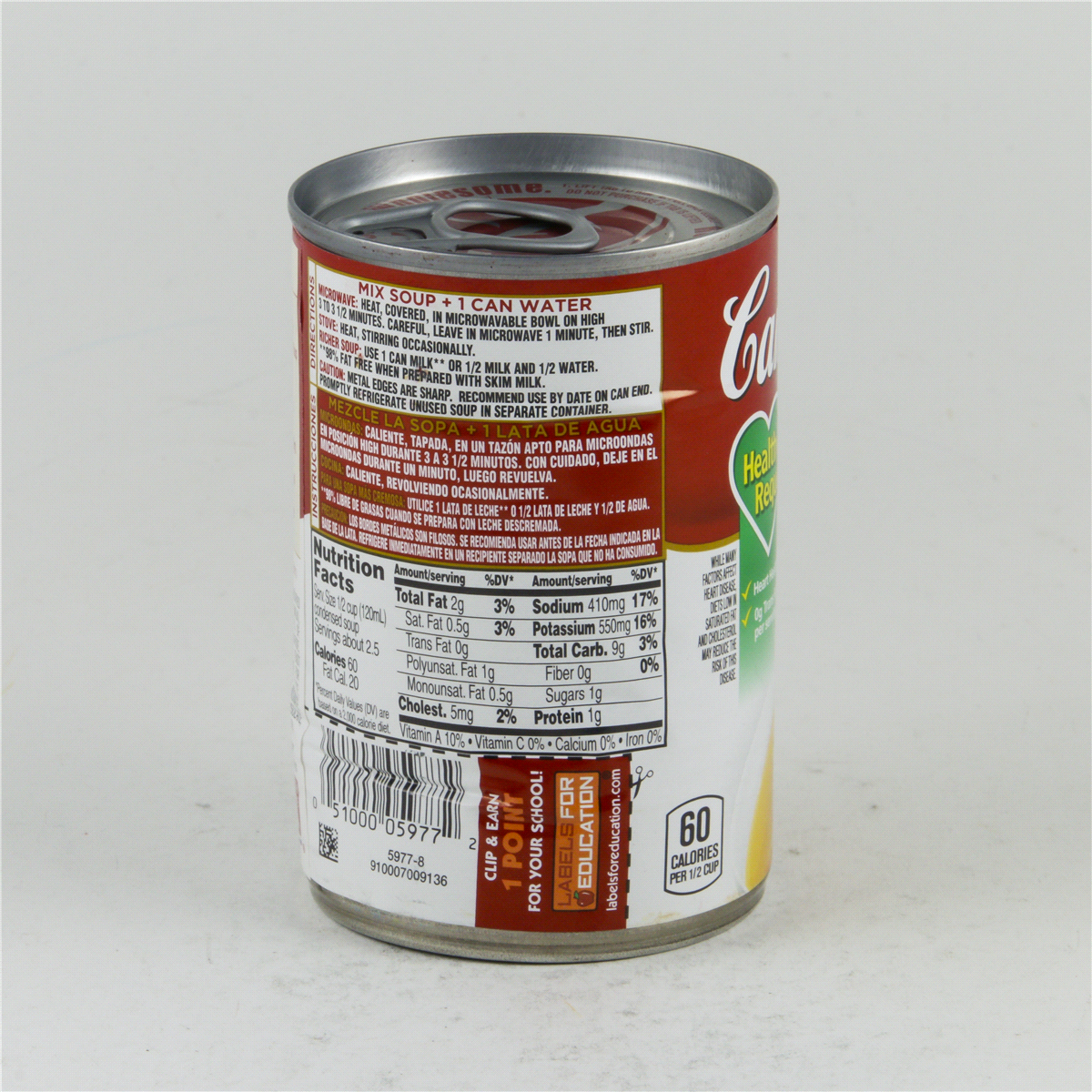 slide 93 of 100, Campbell's Condensed Heart Healthy Cream of Chicken Soup, 10.5 oz Can, 10.5 oz