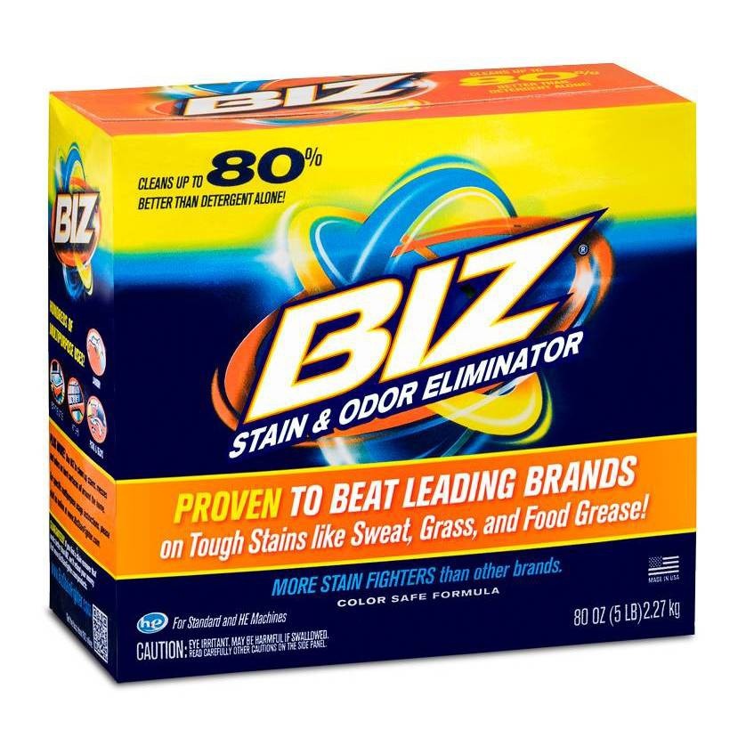 slide 1 of 1, BIZ Stain Odor Eliminator Detergent Original Scent, 80 oz