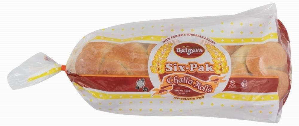 slide 1 of 1, Beigel's Six-Pak Challa Rolls, 15 oz