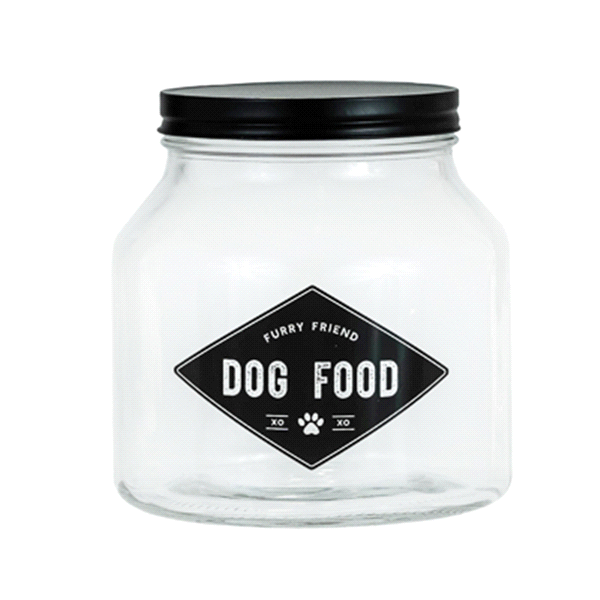 slide 1 of 1, Meijer Furry Best Friend Glass Biscuit Canister, 76 oz