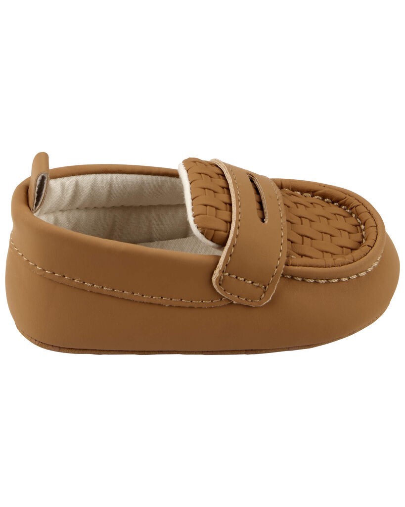slide 6 of 6, Oshkosh Baby Slip-On Loafers Brown 0, 1 ct