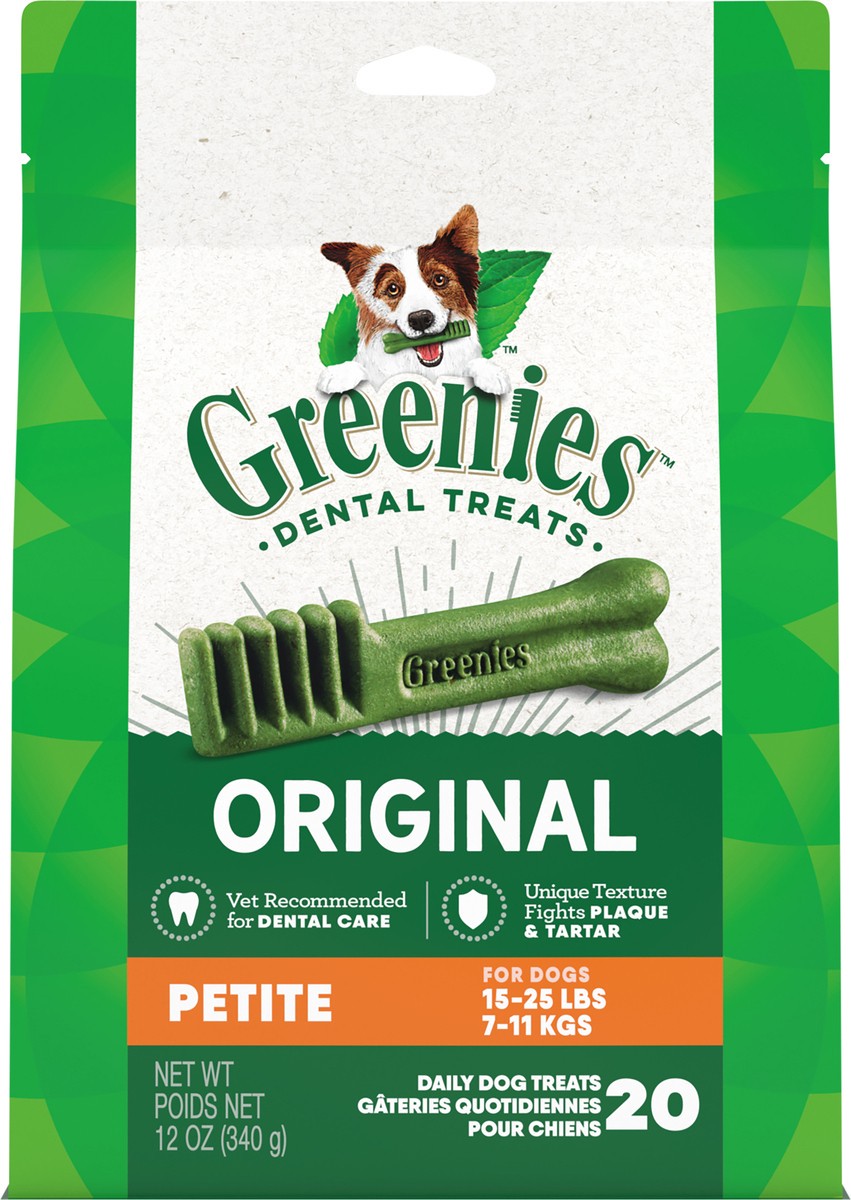 slide 7 of 8, Greenies Petite Chewy Dental Dog Treats Original Chicken - 12oz/20ct, 20 ct; 12 oz