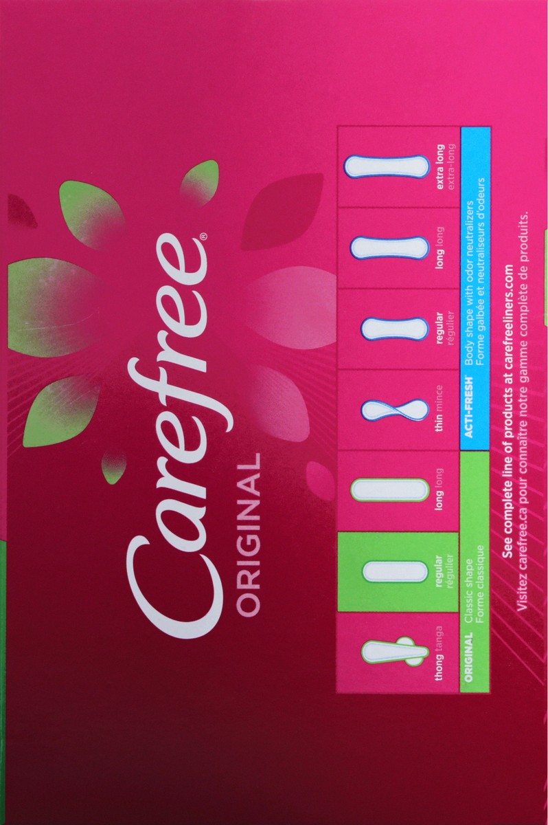 slide 5 of 11, CAREFREE Original Pantiliners Regular Unscented 60 count, 60 ct