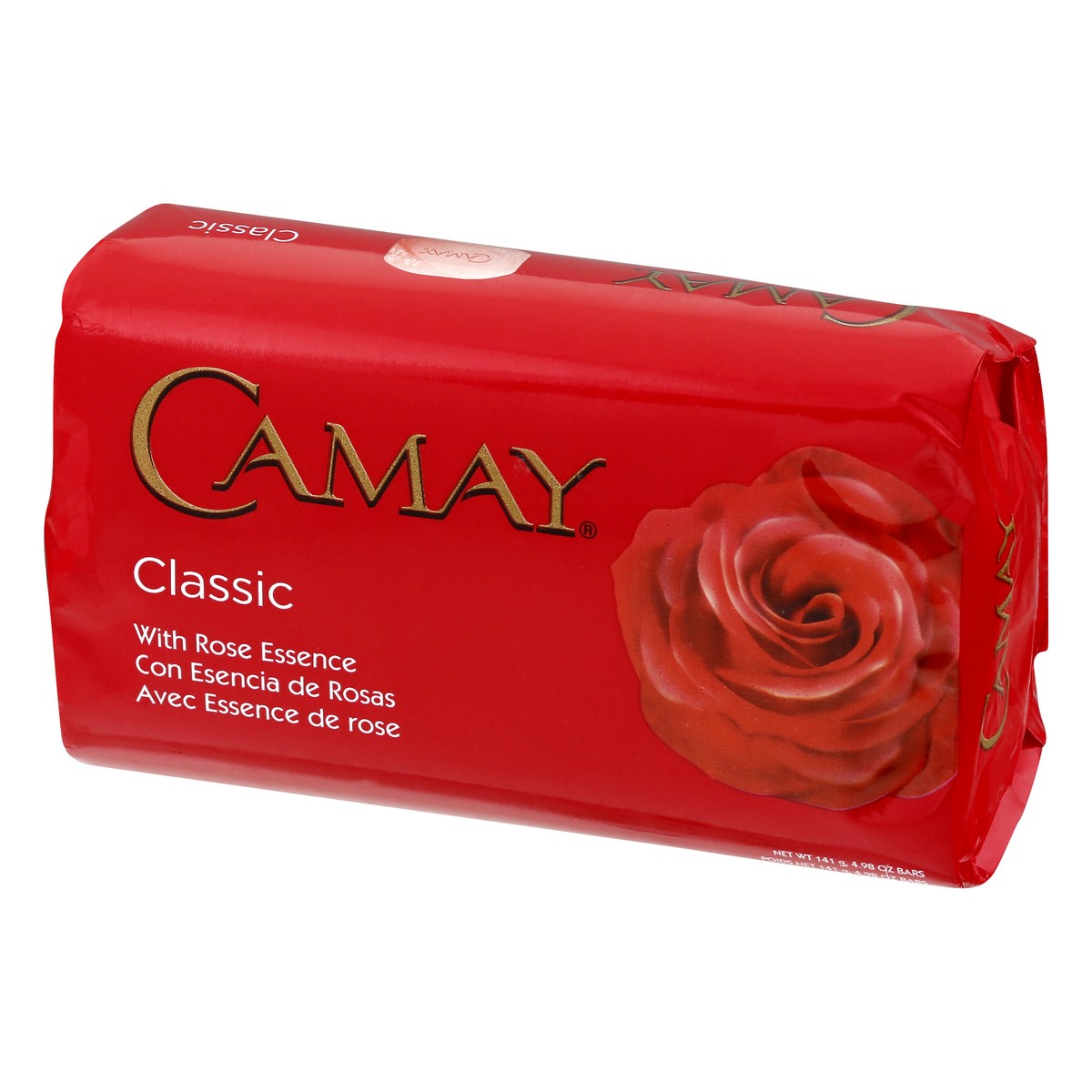 slide 3 of 9, Camay Clasico Bar Soap con Esencia de Rosas, 141 g