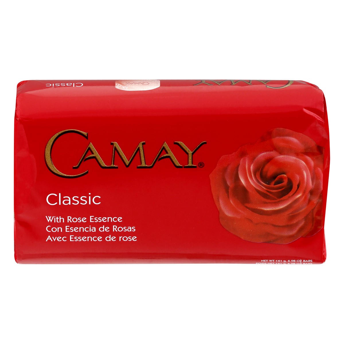 slide 1 of 9, Camay Clasico Bar Soap con Esencia de Rosas, 141 g