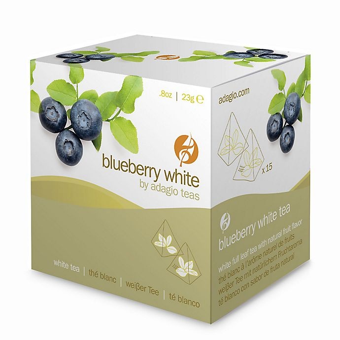 slide 1 of 1, adagio teas Blueberry White Tea Bags, 15 ct