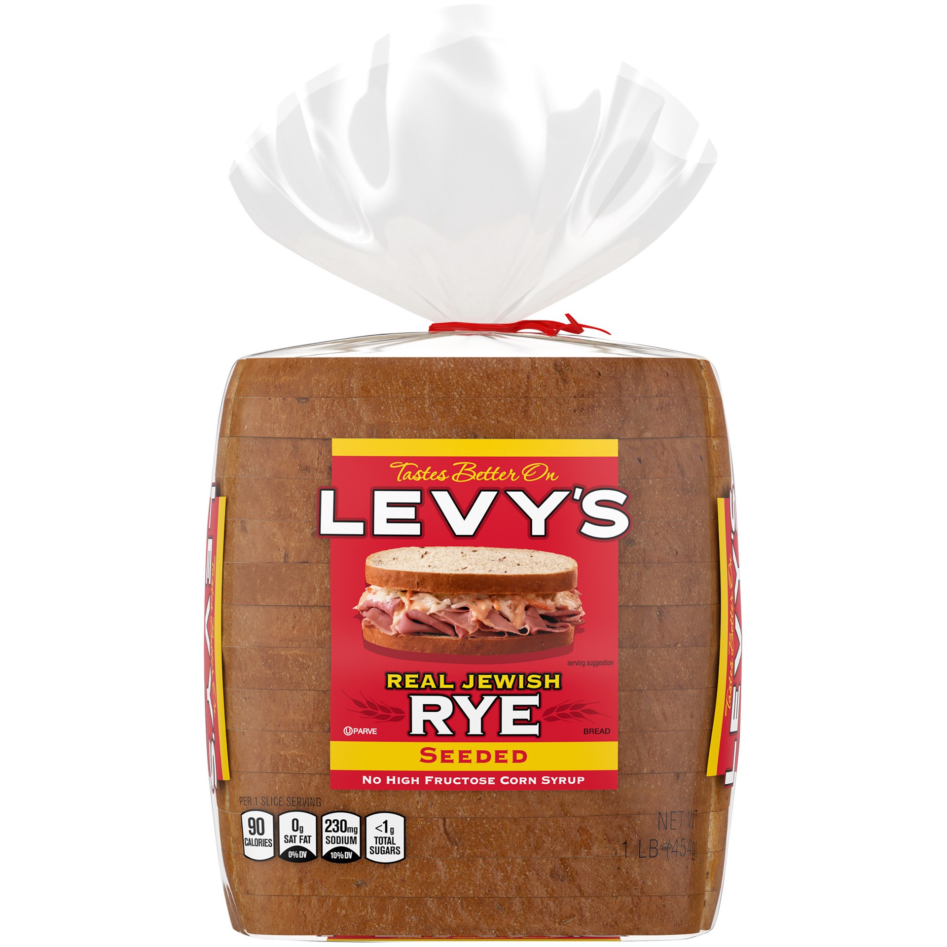 slide 1 of 5, Levy's Real Jewish Rye Seeded Bread, 16 oz, 1 cnt