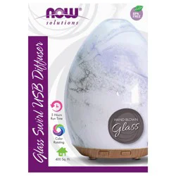 NOW Ultrasonic Glass Swirl USB Oil Diffuser