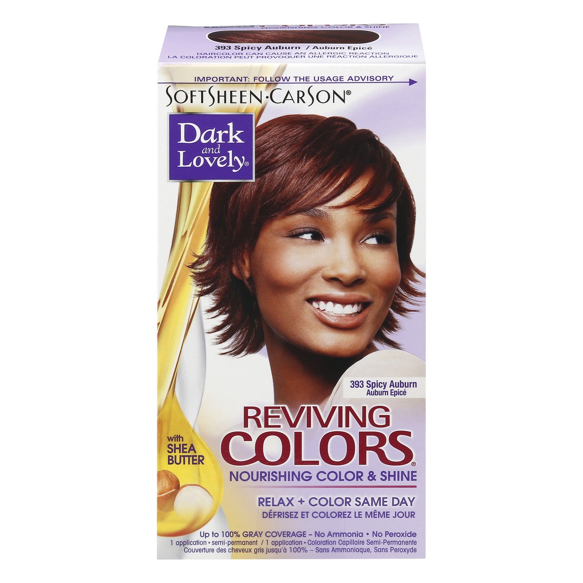 slide 1 of 12, DARK & LOVELY/SOFT SHEEN CARSON Dark&Lovely Revivingcolors Semiperm Haircolor #393Spicdaubrn, 1 ct