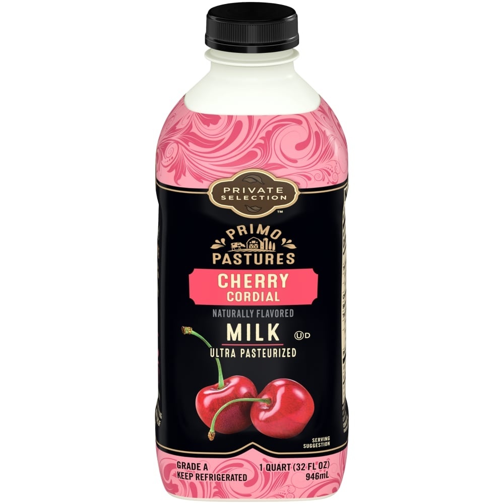 slide 1 of 1, Private Selection Cherry Cordial Milk, 32 fl oz