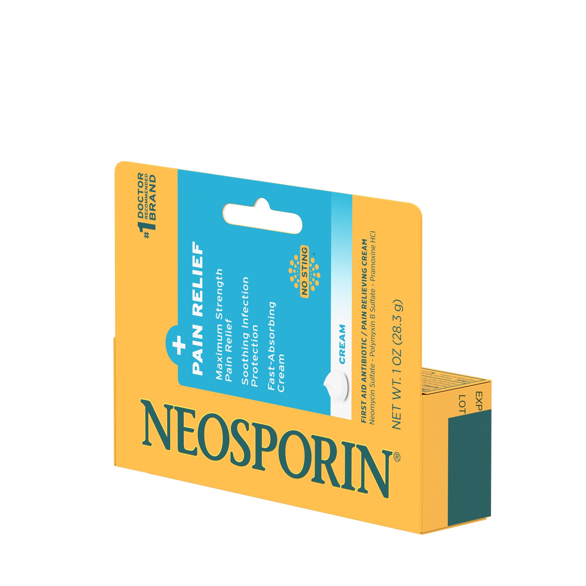 slide 5 of 9, Neosporin Plus Pain Relief Maximum Strength First aid Antibiotic Cream - 1oz, 1 oz