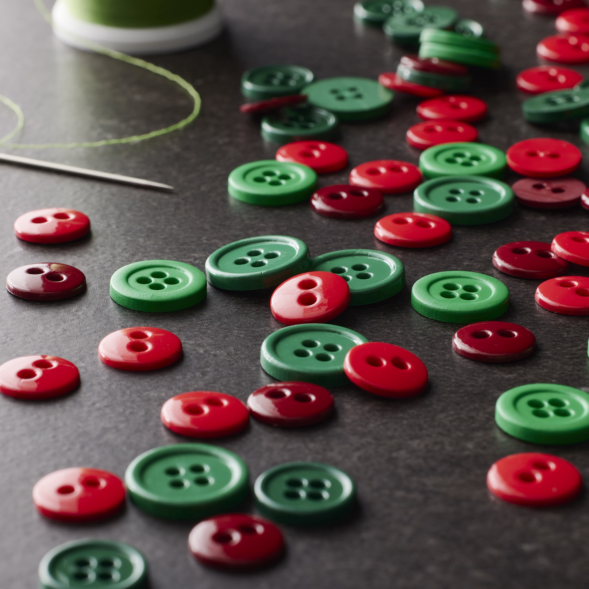 slide 2 of 2, Colors We Love Christmas Buttons By Loops & Threads, 5/8 in