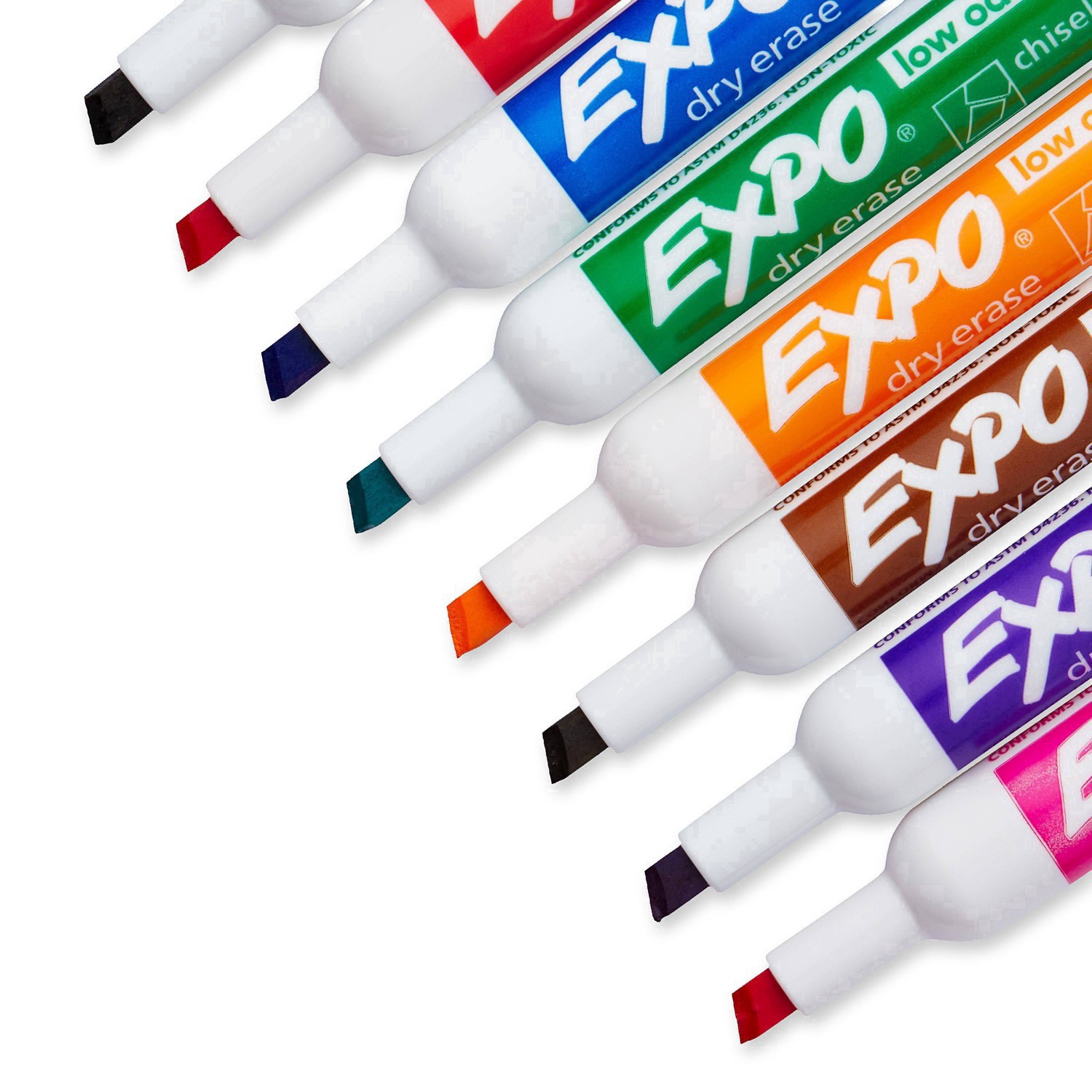 slide 13 of 65, Expo Dry Erase Marker, Chisel Tip - Multicolor, 8 ct
