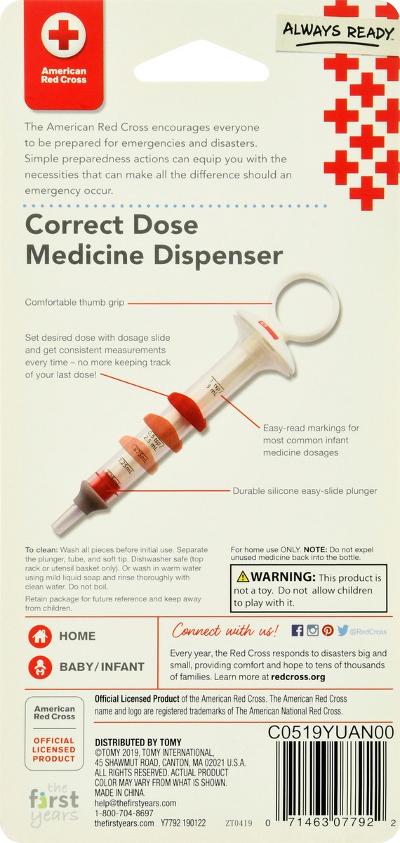 slide 10 of 11, American Red Cross Correct Dose Medicine Dispenser 1 ea, 1 ct