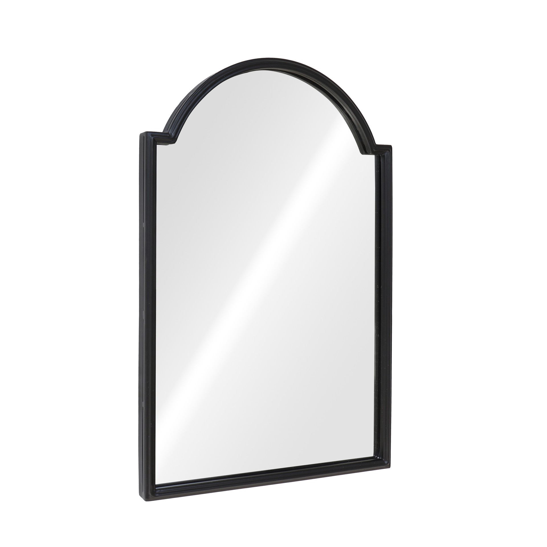 slide 5 of 6, 16" X 24" Scalloped Arch Wall Mirror In Black Metal Frame By Ashland, 16 in x 24 in