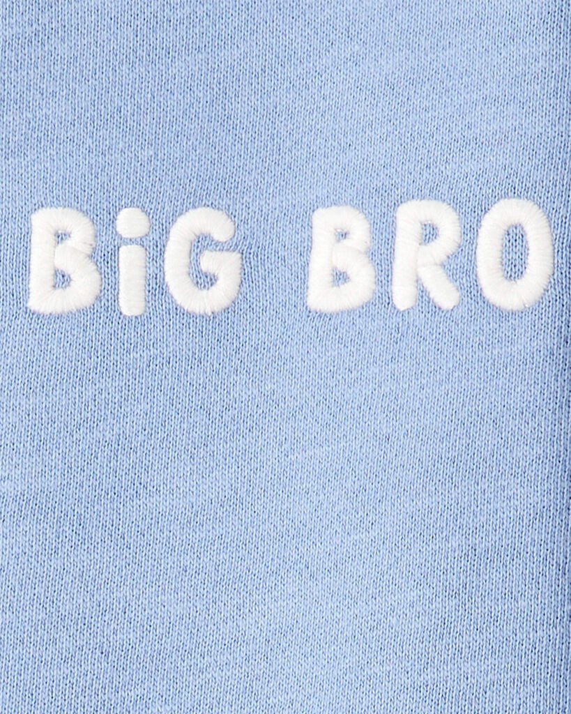 slide 2 of 3, Littleplanet Toddler Organic Cotton Big Bro Sweatshirt Whirlpool Blue 5T, 1 ct