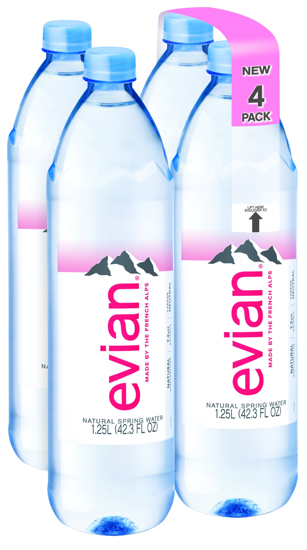 Evian Natural Spring Water Bottles