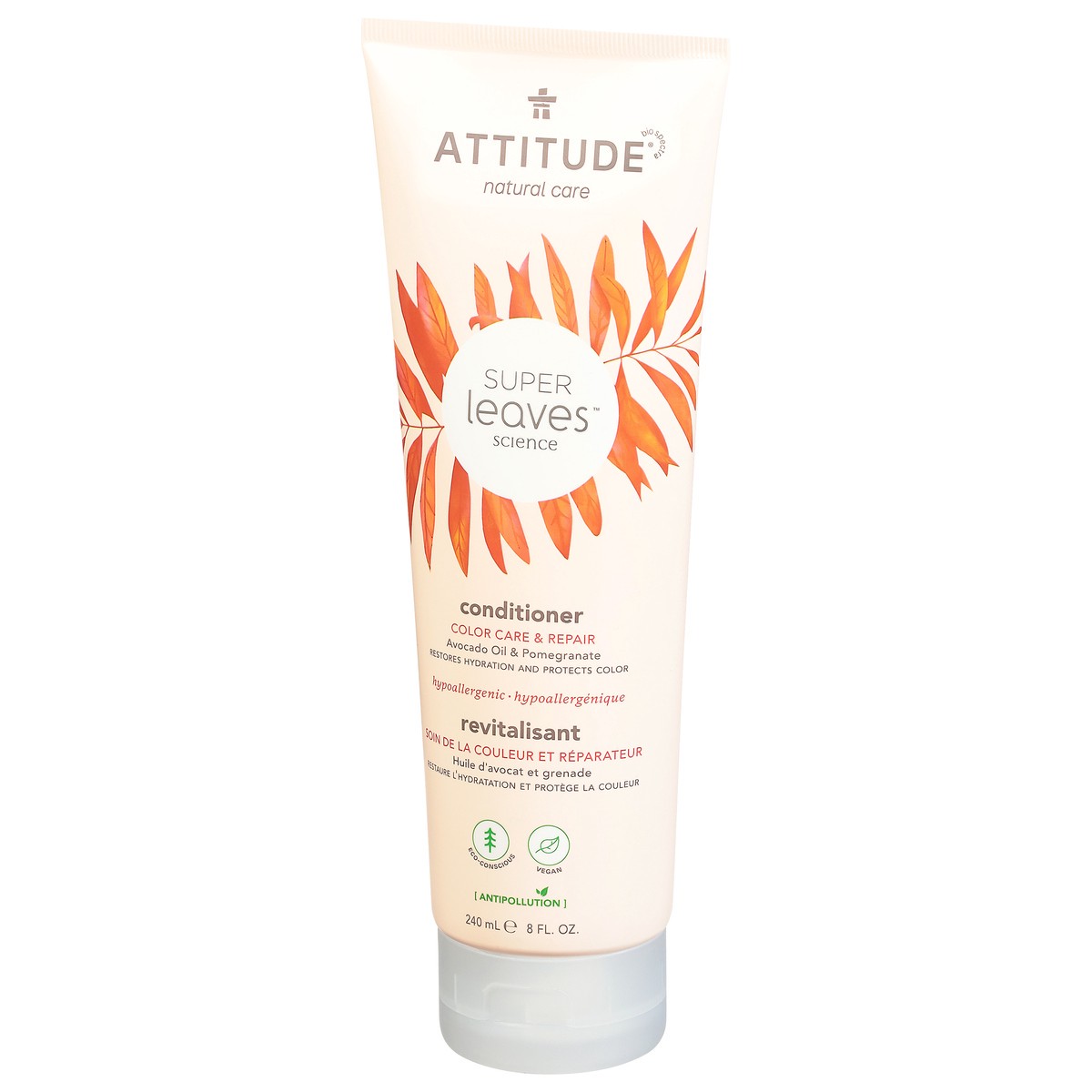slide 10 of 13, Attitude Super Leaves Science Revitalisant Avocado Oil & Pomegranate Conditioner 8 fl oz, 8 fl oz