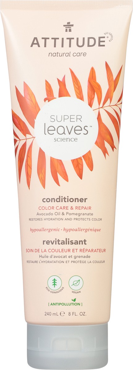 slide 2 of 13, Attitude Super Leaves Science Revitalisant Avocado Oil & Pomegranate Conditioner 8 fl oz, 8 fl oz