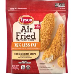 Tyson Air Fried Frozen Crispy Chicken Breast Strips, 20 oz