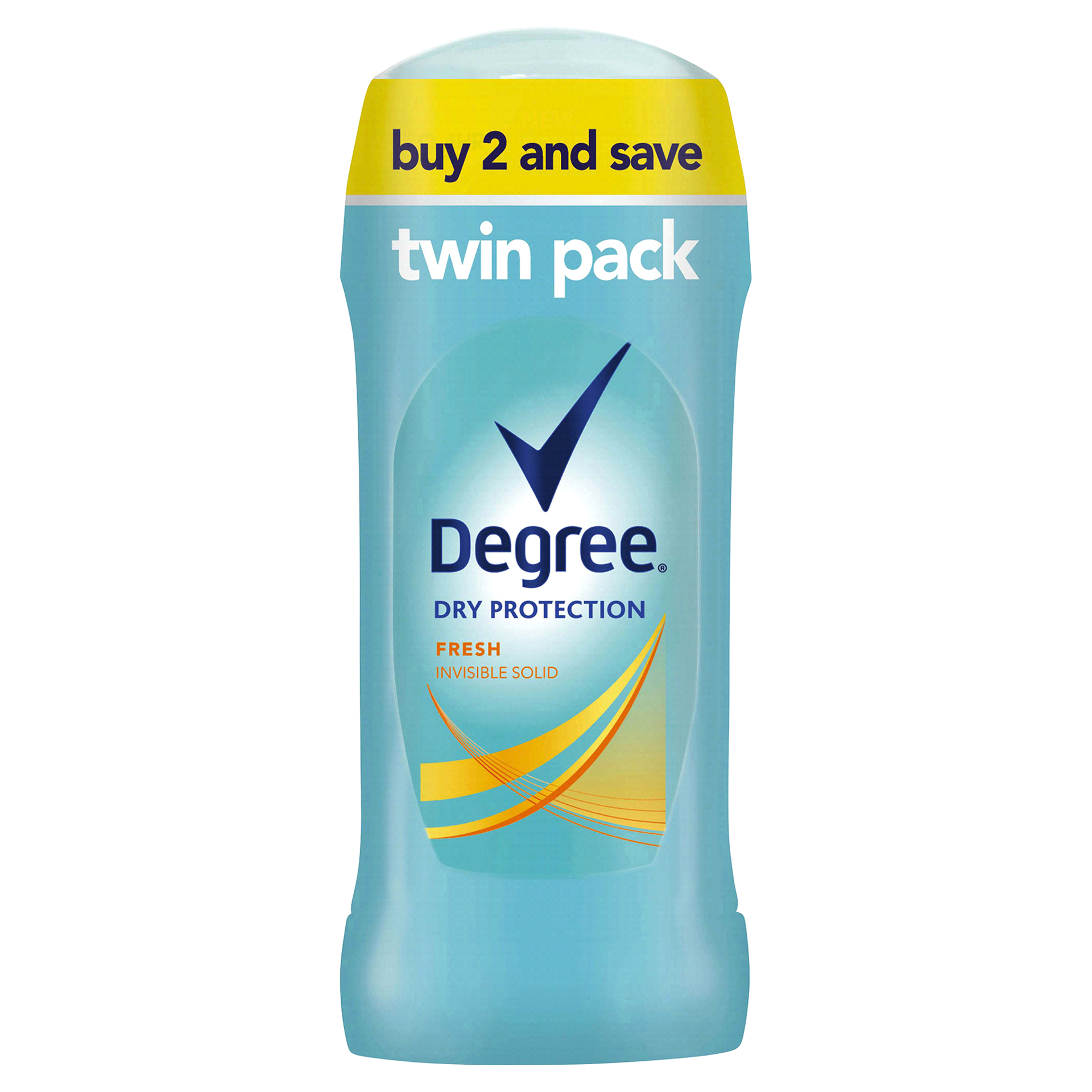 slide 4 of 9, Degree Antiperspirant Deodorant Fresh, 2.6 oz, Twin Pack, 2.6 oz