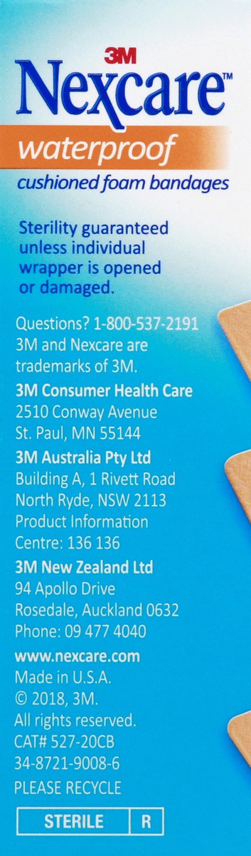 slide 4 of 9, Nexcare Cushioned Waterproof Bandages 20 ea, 20 ct
