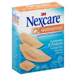 Nexcare Cushioned Waterproof Bandages 20 ea