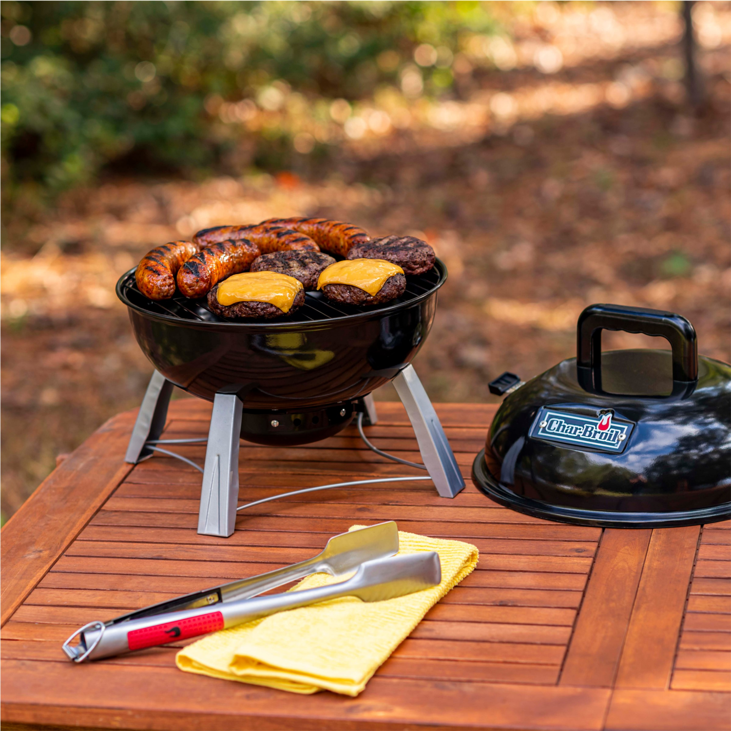 slide 6 of 7, Char-Broil 14"; Portable Kettle Charcoal Grill Black Model 13301719, 14.2 in