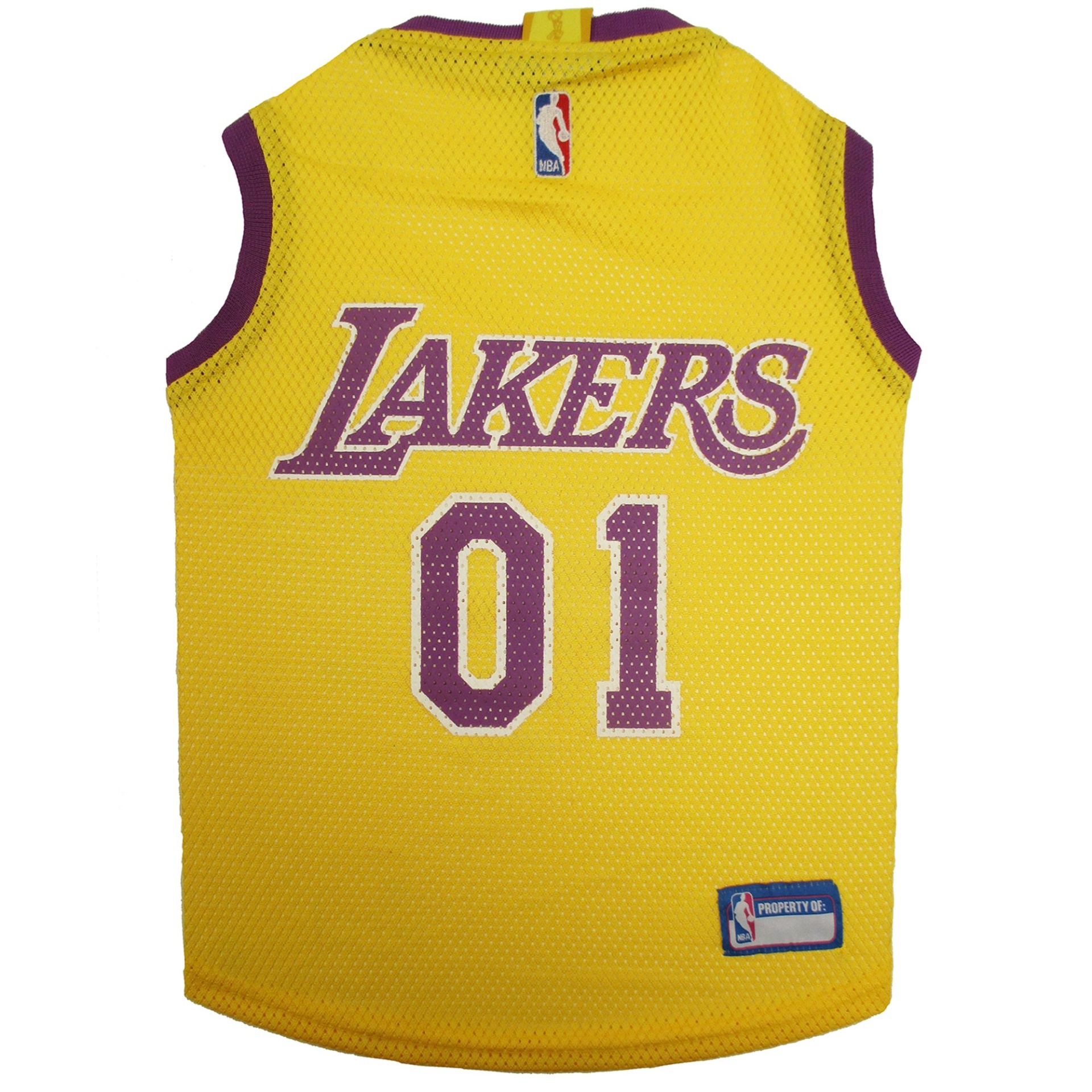 slide 1 of 1, Pets First Los Angeles Lakers Mesh Jersey, MED