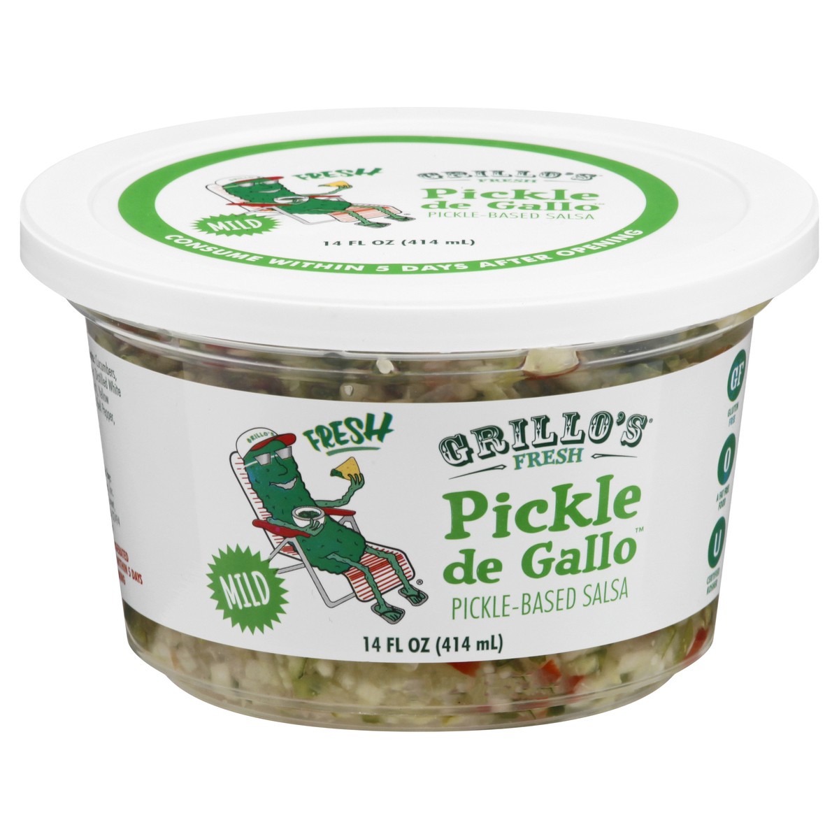 slide 2 of 13, Grillo's Pickles Pickle De Gallo, 14 oz