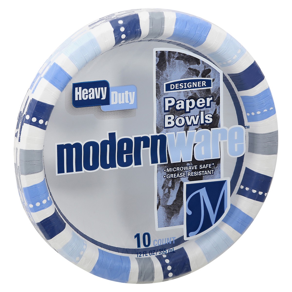 slide 7 of 9, modernware 12 Ounce Heavy Duty Designer Paper Bowls 10 ea, 10 ct