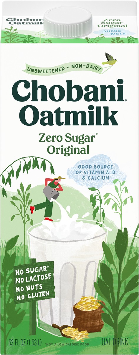 slide 10 of 13, Chobani Zero Sugr Oat Milk, 52 fl oz