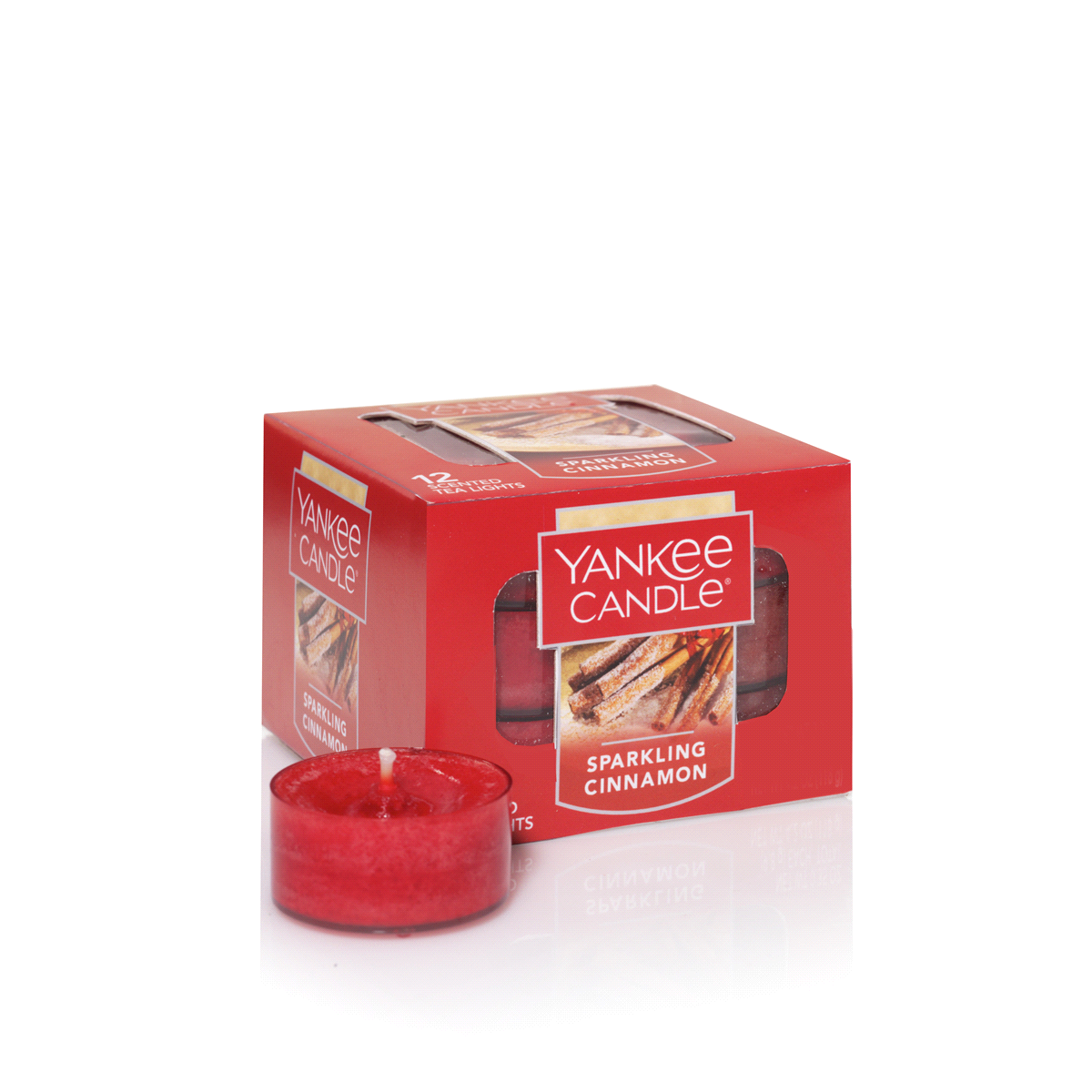 slide 1 of 1, Yankee Candle Tealight Candles Sparkling Cinnamon, 12 ct