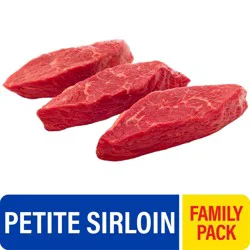 Choice Petite Sirloin Beef Steak Family Pack