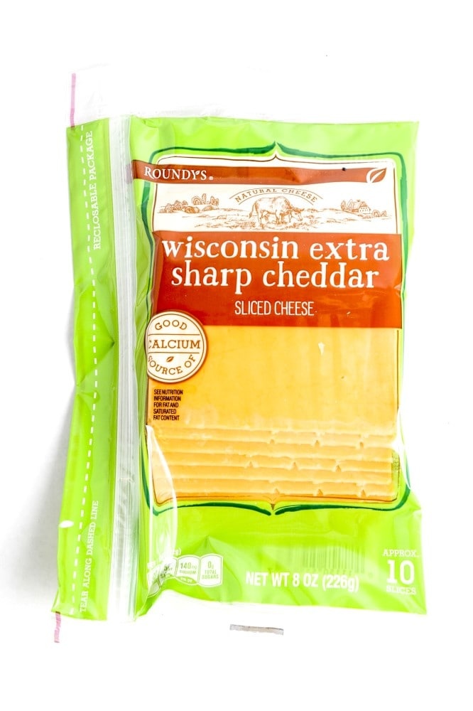 slide 1 of 1, Roundy's Roundys Wisconsin Extra Sharp Cheddar Sliced Cheese, 8 oz