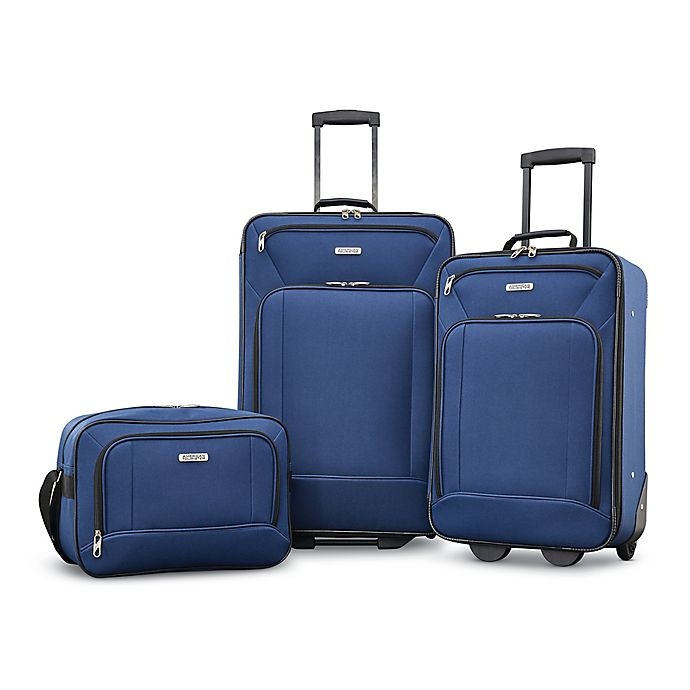 slide 1 of 7, American Tourister Fieldbrook XLT Luggage Set - Navy, 3 ct