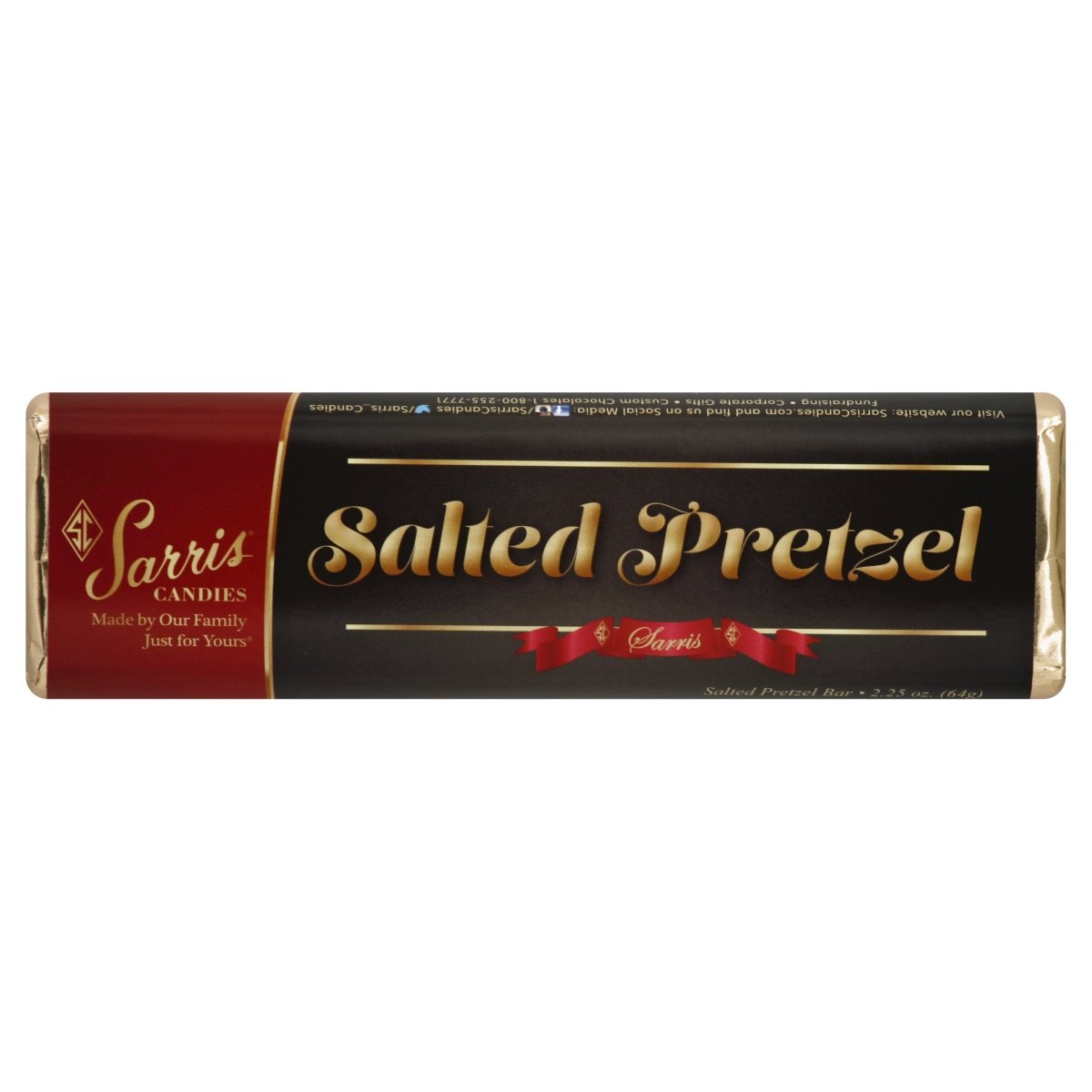 slide 1 of 5, Sarris Candies Sarris Bar Choc Saltd Pretzel, 2.25 oz